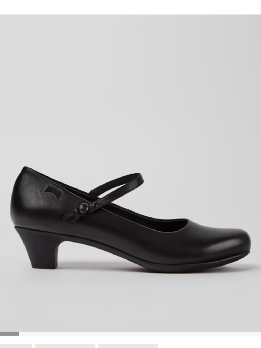 NWOT Camper Helena Black Leather Mary Jane Heels! Size 42